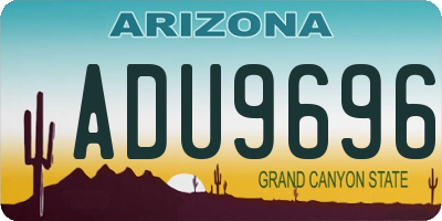 AZ license plate ADU9696