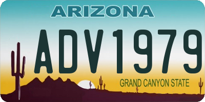 AZ license plate ADV1979