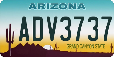 AZ license plate ADV3737