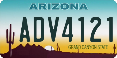 AZ license plate ADV4121