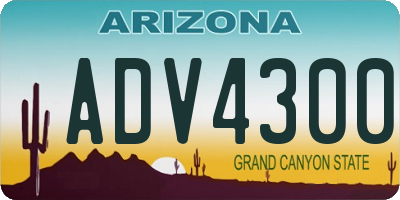 AZ license plate ADV4300