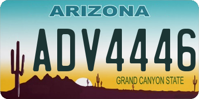 AZ license plate ADV4446