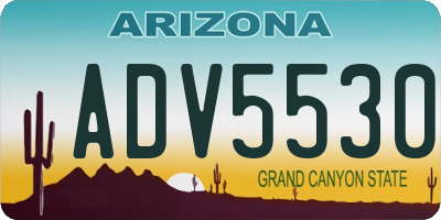 AZ license plate ADV5530