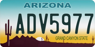 AZ license plate ADV5977