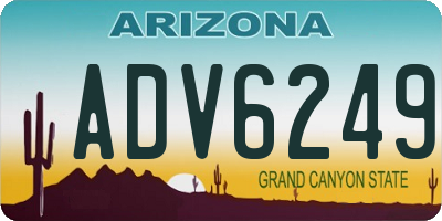 AZ license plate ADV6249