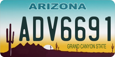 AZ license plate ADV6691