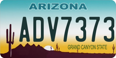 AZ license plate ADV7373
