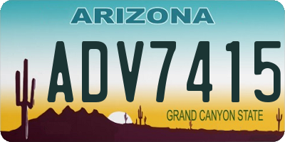 AZ license plate ADV7415