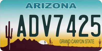 AZ license plate ADV7425
