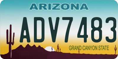 AZ license plate ADV7483