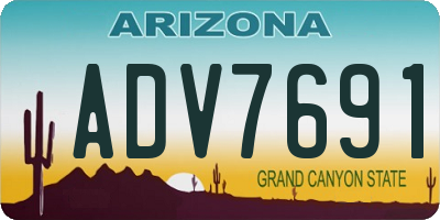 AZ license plate ADV7691