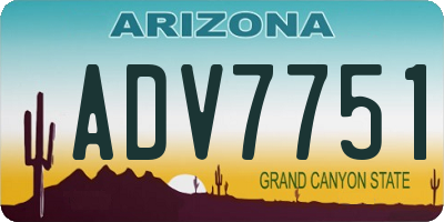 AZ license plate ADV7751