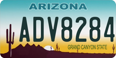 AZ license plate ADV8284