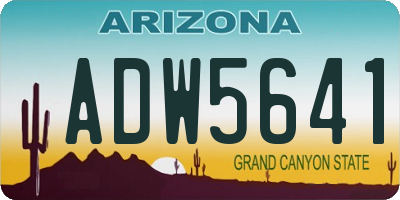 AZ license plate ADW5641