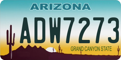 AZ license plate ADW7273