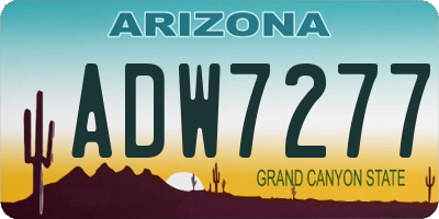 AZ license plate ADW7277