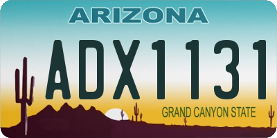 AZ license plate ADX1131