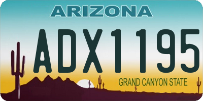 AZ license plate ADX1195