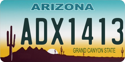 AZ license plate ADX1413