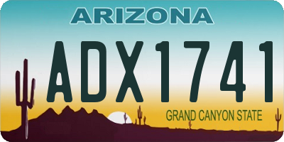 AZ license plate ADX1741