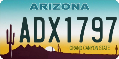 AZ license plate ADX1797