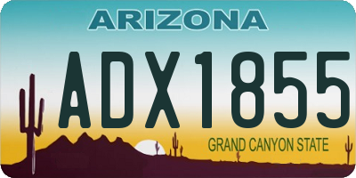 AZ license plate ADX1855