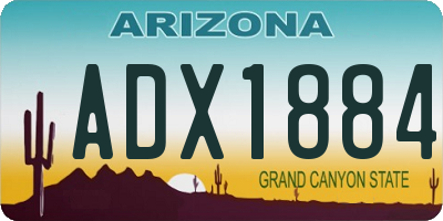 AZ license plate ADX1884
