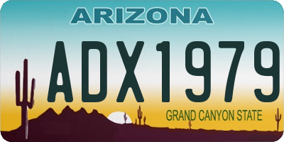 AZ license plate ADX1979