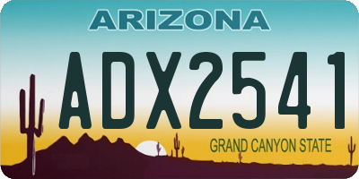 AZ license plate ADX2541