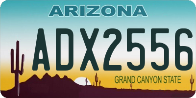 AZ license plate ADX2556