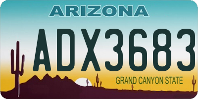 AZ license plate ADX3683