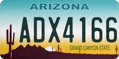 AZ license plate ADX4166