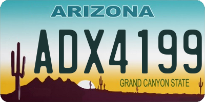 AZ license plate ADX4199