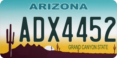 AZ license plate ADX4452