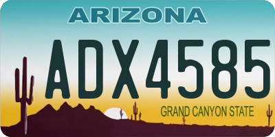 AZ license plate ADX4585