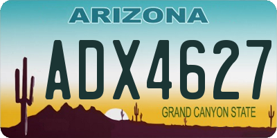AZ license plate ADX4627