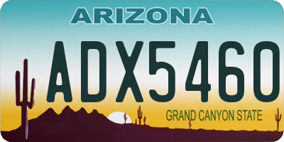 AZ license plate ADX5460