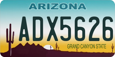 AZ license plate ADX5626