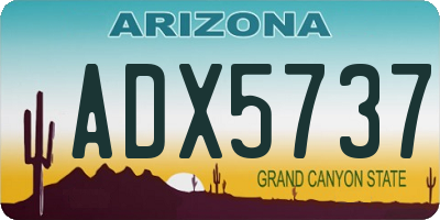 AZ license plate ADX5737