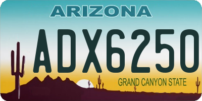 AZ license plate ADX6250