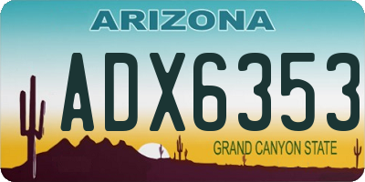 AZ license plate ADX6353
