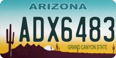 AZ license plate ADX6483