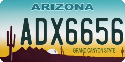 AZ license plate ADX6656