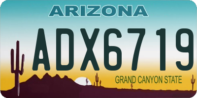 AZ license plate ADX6719