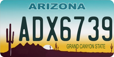 AZ license plate ADX6739