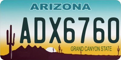 AZ license plate ADX6760