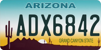 AZ license plate ADX6842
