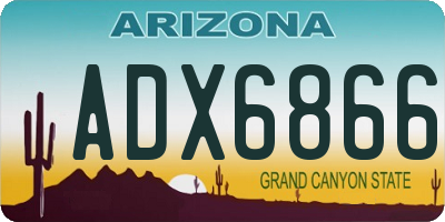 AZ license plate ADX6866