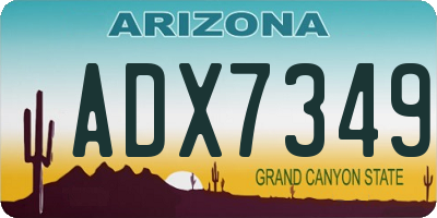 AZ license plate ADX7349