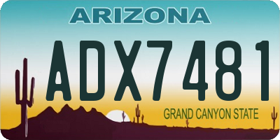 AZ license plate ADX7481